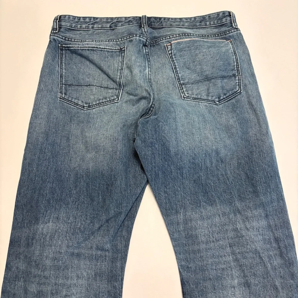 Banana Republic Slim Jeans Mens 36x30 Blue Premium Denim Button Fly 100% Cotton